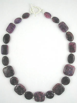 handmade purple lepidolite necklace