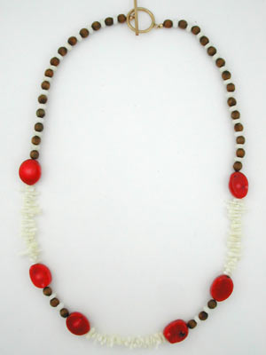 red and white coral necklace