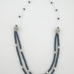Blue Saphire and Silver Necklace