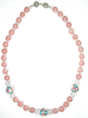 cherry quartz necklace