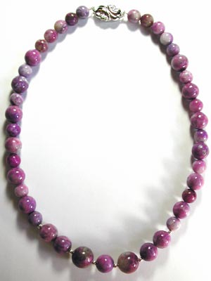 orchid sugilite necklace