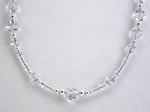 Swarovski clear crystal and silver necklace