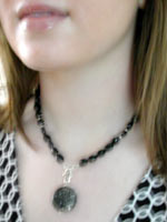 hypersthene gemstone necklace