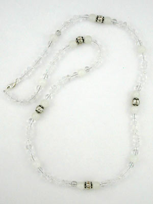 handmade rock crystal quartz necklace