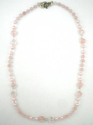 Beaded rose quartz jewelry