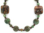 green opal gemstone necklace