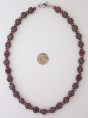 handmade garnet gemstone necklace