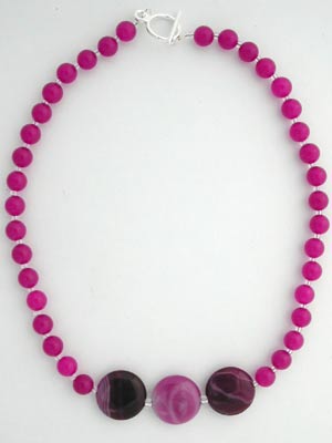 rose jade gemstone necklace