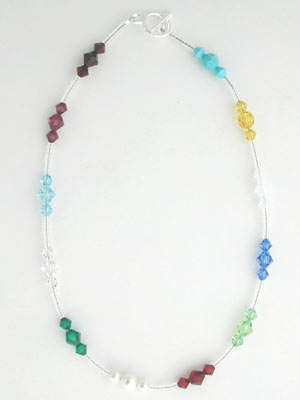Swarovski crystal birthstones necklace