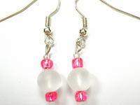 frosted quartz earrings