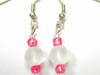 frosted quartz beaded earrings