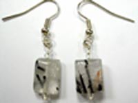tourmalated quartz earrings