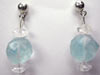 handmade light blue quartz earrings