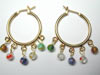 millefiori glass and hoop earrings
