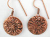 copper medallion earrings