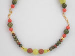 unakite and serpentine necklace