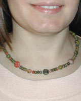 unakite and jasper necklace