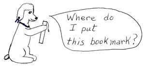 Coquette with bookmark