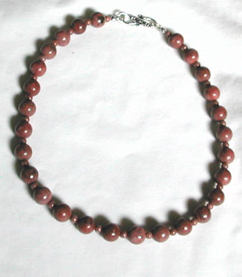 Rhodonite Gemstone Necklace