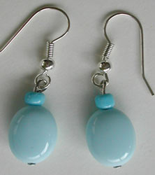 Light Blue Quartz Earrings 