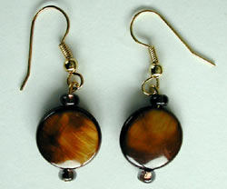 Brown Mother of Pearl Earrings