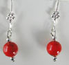Red coral earrings