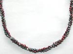 Red and Grey Freshwater Pearl Necklace