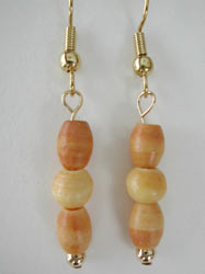 Antique Bone Beaded Earrings