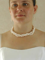 pearl necklace and earrings