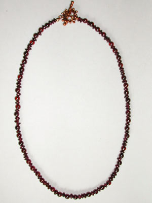 short garnet necklace
