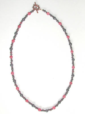 rubylite garnet and amethyst necklace