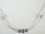 silver with amethyst necklace