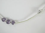 silver and amethyst necklace-close