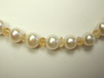 pearl and citrine necklace close up