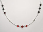 Extra long Swarovski red necklace