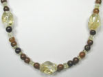 yellow and brown citrine necklace