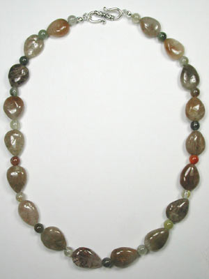 Rutilated quartz necklace