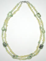 yellow citrine and green quartz set