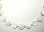 Natural mother of pearl coin necklace