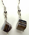 Botswana agate cube earrings