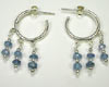 silver and tanzanite gemstone earrings