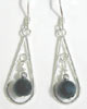 spectrolite and silver earrings