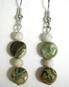 rhyolite and fossil earrings