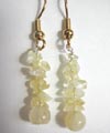 citrine chip and gold earrings