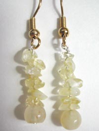 citrine chip earrings