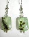 green tourmalated quartz gemstone earrings