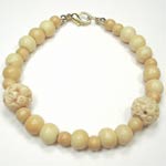 handmade carved bone bracelet