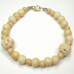 handmade antique bone bracelet