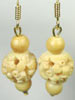handmade carved bone earrings