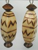 zig zag burnt wood earrings